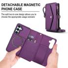 For Samsung Galaxy S25+ 5G Multifunctional Wallet Detachable Leather Phone Case with Lanyard(Dark Purple) - 2