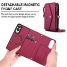 For Samsung Galaxy S25 Edge 5G Multifunctional Wallet Detachable Leather Phone Case with Lanyard(Red) - 2
