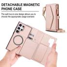 For Samsung Galaxy S24 Ultra 5G Multifunctional Wallet Detachable Leather Phone Case with Lanyard(Rose Gold) - 2