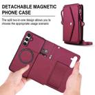 For Samsung Galaxy S24 FE 5G Multifunctional Wallet Detachable Leather Phone Case with Lanyard(Red) - 2