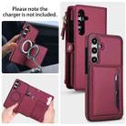 For Samsung Galaxy S24 FE 5G Multifunctional Wallet Detachable Leather Phone Case with Lanyard(Red) - 3