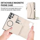 For Samsung Galaxy S23 Ultra 5G Multifunctional Wallet Detachable Leather Phone Case with Lanyard(White) - 2