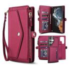 For Samsung Galaxy S23 Ultra 5G Multifunctional Wallet Detachable Leather Phone Case with Lanyard(Red) - 1