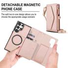 For Samsung Galaxy S23 Ultra 5G Multifunctional Wallet Detachable Leather Phone Case with Lanyard(Rose Gold) - 2