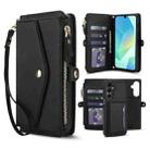 For Samsung Galaxy S23+ 5G Multifunctional Wallet Detachable Leather Phone Case with Lanyard(Black) - 1
