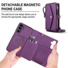 For Samsung Galaxy S23+ 5G Multifunctional Wallet Detachable Leather Phone Case with Lanyard(Dark Purple) - 2