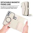 For Samsung Galaxy S22 5G Multifunctional Wallet Detachable Leather Phone Case with Lanyard(White) - 2