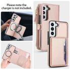 For Samsung Galaxy S22 5G Multifunctional Wallet Detachable Leather Phone Case with Lanyard(Rose Gold) - 3