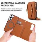 For Samsung Galaxy S22 5G Multifunctional Wallet Detachable Leather Phone Case with Lanyard(Brown) - 2