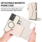 For Samsung Galaxy S21 Ultra 5G Multifunctional Wallet Detachable Leather Phone Case with Lanyard(White) - 2
