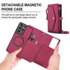 For Samsung Galaxy S21 Ultra 5G Multifunctional Wallet Detachable Leather Phone Case with Lanyard(Red) - 2