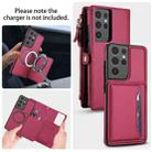 For Samsung Galaxy S21 Ultra 5G Multifunctional Wallet Detachable Leather Phone Case with Lanyard(Red) - 3
