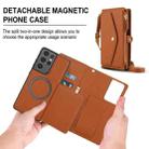 For Samsung Galaxy S21 Ultra 5G Multifunctional Wallet Detachable Leather Phone Case with Lanyard(Brown) - 2