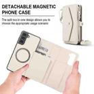 For Samsung Galaxy S21 FE 5G Multifunctional Wallet Detachable Leather Phone Case with Lanyard(White) - 2