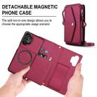 For Samsung Galaxy A13 4G / 5G Multifunctional Wallet Detachable Leather Phone Case with Lanyard(Red) - 2