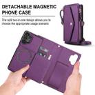For Samsung Galaxy A13 4G / 5G Multifunctional Wallet Detachable Leather Phone Case with Lanyard(Dark Purple) - 2