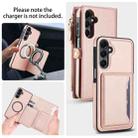 For Samsung Galaxy A14 4G / 5G Multifunctional Wallet Detachable Leather Phone Case with Lanyard(Rose Gold) - 3