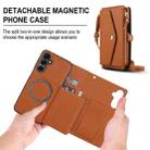 For Samsung Galaxy A14 4G / 5G Multifunctional Wallet Detachable Leather Phone Case with Lanyard(Brown) - 2