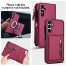 For Samsung Galaxy A15 4G / 5G Multifunctional Wallet Detachable Leather Phone Case with Lanyard(Red) - 3