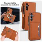For Samsung Galaxy A15 4G / 5G Multifunctional Wallet Detachable Leather Phone Case with Lanyard(Brown) - 3