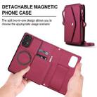 For Samsung Galaxy A52 5G Multifunctional Wallet Detachable Leather Phone Case with Lanyard(Red) - 2