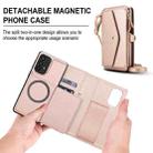 For Samsung Galaxy A52 5G Multifunctional Wallet Detachable Leather Phone Case with Lanyard(Rose Gold) - 2
