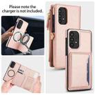 For Samsung Galaxy A52 5G Multifunctional Wallet Detachable Leather Phone Case with Lanyard(Rose Gold) - 3