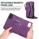 For Samsung Galaxy A52 5G Multifunctional Wallet Detachable Leather Phone Case with Lanyard(Dark Purple) - 2