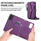 For Samsung Galaxy A53 5G Multifunctional Wallet Detachable Leather Phone Case with Lanyard(Dark Purple) - 2