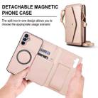 For Samsung Galaxy A55 5G Multifunctional Wallet Detachable Leather Phone Case with Lanyard(Rose Gold) - 2