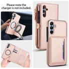 For Samsung Galaxy A55 5G Multifunctional Wallet Detachable Leather Phone Case with Lanyard(Rose Gold) - 3