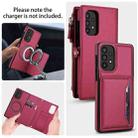 For Samsung Galaxy A72 5G Multifunctional Wallet Detachable Leather Phone Case with Lanyard(Red) - 3