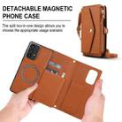 For Samsung Galaxy A73 5G Multifunctional Wallet Detachable Leather Phone Case with Lanyard(Brown) - 2