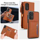 For Samsung Galaxy A73 5G Multifunctional Wallet Detachable Leather Phone Case with Lanyard(Brown) - 3