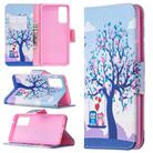 For Samsung Galaxy S20 FE 5G / S20 Lite Colored Drawing Pattern Horizontal Flip Leather Case with Holder & Card Slots & Wallet(Two Owls) - 1