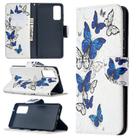 For Samsung Galaxy S20 FE 5G / S20 Lite Colored Drawing Pattern Horizontal Flip Leather Case with Holder & Card Slots & Wallet(Butterflies) - 1