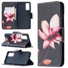 For Samsung Galaxy S20 FE 5G / S20 Lite Colored Drawing Pattern Horizontal Flip Leather Case with Holder & Card Slots & Wallet(Lotus) - 1