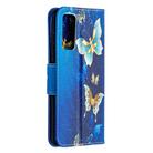 For Samsung Galaxy S20 FE 5G / S20 Lite Colored Drawing Pattern Horizontal Flip Leather Case with Holder & Card Slots & Wallet(Gold Butterfly) - 3