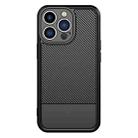 For iPhone 13 Pro Carbon Fiber Series Fine Hole TPU Phone Case(Black) - 2
