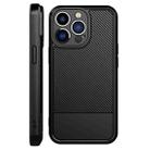 For iPhone 13 Pro Carbon Fiber Series Fine Hole TPU Phone Case(Black) - 3