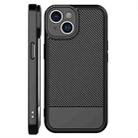 For iPhone 15 Plus Carbon Fiber Series Fine Hole TPU Phone Case(Black) - 3