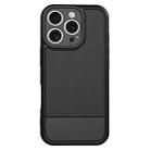 For iPhone 16 Pro Max Carbon Fiber Series Fine Hole TPU Phone Case(Black) - 2