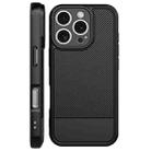 For iPhone 16 Pro Max Carbon Fiber Series Fine Hole TPU Phone Case(Black) - 3