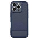 For iPhone 16 Pro Max Carbon Fiber Series Fine Hole TPU Phone Case(Blue) - 2
