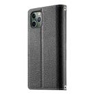 For iPhone 11 Pro Stitching Multi-card Zipper Wallet Leather Phone Case with Short Strap(Black) - 3