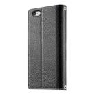 For iPhone SE 2022 / SE 2020 / 8 / 7 Stitching Multi-card Zipper Wallet Leather Phone Case with Short Strap(Black) - 3
