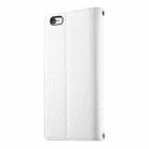 For iPhone SE 2022 / SE 2020 / 8 / 7 Stitching Multi-card Zipper Wallet Leather Phone Case with Short Strap(White) - 3