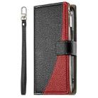 For iPhone XS Max Stitching Multi-card Zipper Wallet Leather Phone Case with Short Strap(Black) - 2