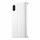 For iPhone X / XS Stitching Multi-card Zipper Wallet Leather Phone Case with Short Strap(White) - 3