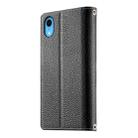 For iPhone XR Stitching Multi-card Zipper Wallet Leather Phone Case with Short Strap(Black) - 3
